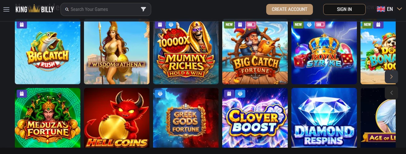 Elvis Frog Trueways running at King Billy after redeeming FSBONUS50